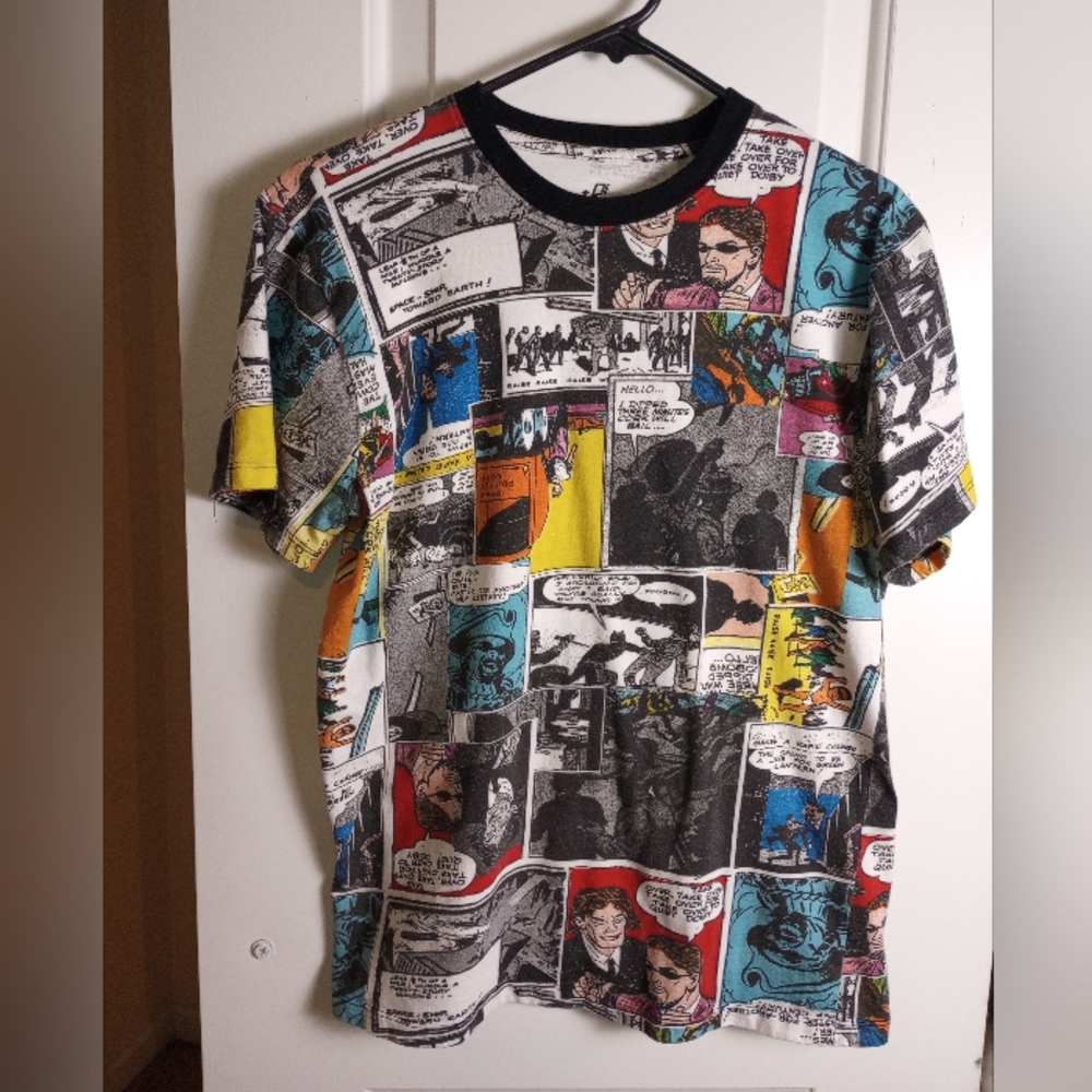 Graphic Comic Print Men's T-Shirt - Multicolor